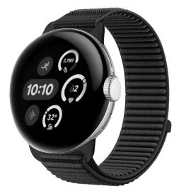 Curea NYLON de schimb pentru Google Pixel Watch / Pixel Watch 2 / Pixel Watch 3 41mm / Pixel Watch 4 41mm negru
