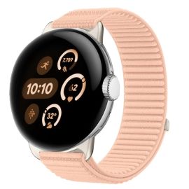 Curea NYLON înlocuibilă pentru Google Pixel Watch / Pixel Watch 2 / Pixel Watch 3 41mm / Pixel Watch 4 41mm roz deschis