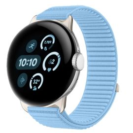 Curea NYLON interschimbabilă pentru Google Pixel Watch / Pixel Watch 2 / Pixel Watch 3 41mm / Pixel Watch 4 41mm albastru deschis