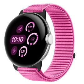 Curea NYLON înlocuibilă pentru Google Pixel Watch / Pixel Watch 2 / Pixel Watch 3 41mm / Pixel Watch 4 41mm roz închis