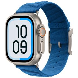 Curea TWILL BAND din nailon pentru Apple Watch 44 / 45 / 46 / 49mm, albastru deschis