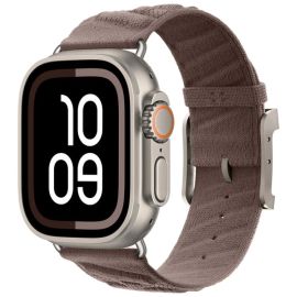 Curea TWILL BAND din nylon pentru Apple Watch 38 / 40 / 41 / Apple Watch 10 / 11 42mm maro