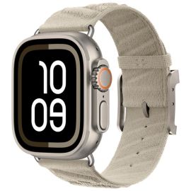 Curea TWILL BAND din nailon pentru Apple Watch 38 / 40 / 41 / Apple Watch 10 / 11 42mm bej