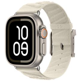 TWILL BAND Curea din nylon pentru Apple Watch 38 / 40 / 41 / Apple Watch 10 / 11 42mm STARLIGHT