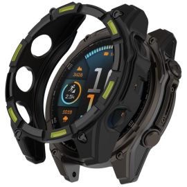 TPU HALF COVER Husă pentru Garmin Fenix 8 Pro 47mm AMOLED BLACK-GREEN