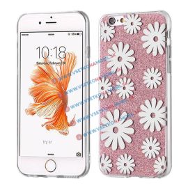 Husa SHINY FLOWERS Pro tective pentru Apple iPhone 6 / 6S Roz
