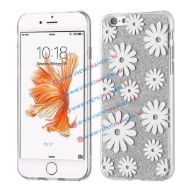 SHINY FLOWERS Carcasă de protecție Apple iPhone 6 / 6S argintie
