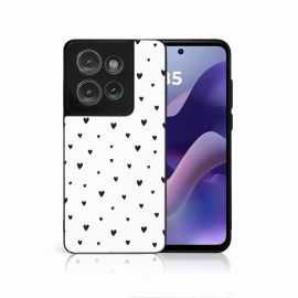 MY ART Protectie husă pentru Motorola Moto G56 5G BLACK HEARTS (167)
