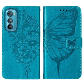 ART BUTTERFLY portofel Motorola Edge 30 albastru