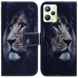 ART Husă portofel pentru Realme C35 LION