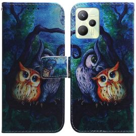 ART Husă portofel pentru Realme C35 OWL