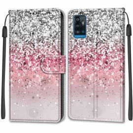 ART Husă portofel pentru ZTE Blade A71 2020 PINK GLITTER
