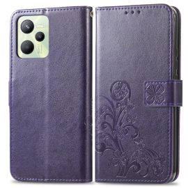 ART Husă portofel Realme C35 FLOWERS violet