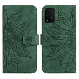 ART SUN FLOWER Husa portofel cu curea Samsung Galaxy S10 Lite verde