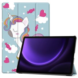 Husa ART Flip pentru Samsung Galaxy Tab S10 FE / Tab S9 FE UNICORN