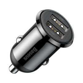 BASEUS GRAIN PRO Încărcător auto 2x USB negru