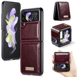 CASEME LEATHER Husa din plastic Samsung Galaxy Z Flip 4 5G rosie