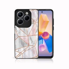 PROTEMIO MY ART Capac de protecție pentru Infinix Hot 40 / Hot 40 Pentru PINK MARBLE (143)