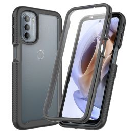 DUAL Husă cu două fețe cu folie Motorola Moto G71 5G neagră