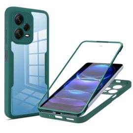 DUAL Husă față-verso cu folie Xiaomi Redmi Note 12 Pro 5G / Poco X5 Pro 5G verde
