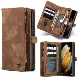 WALLET Pro tective cu portofel 2in1 pentru Samsung Galaxy S21 Plus 5G maro
