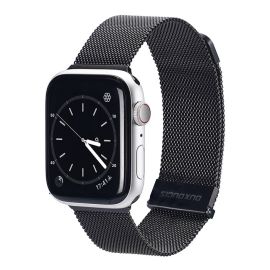 Curea metalică DUX MILANESE pentru Apple Watch SE / SE 2022 / SE 2023 / SE 2025 (44mm) negru