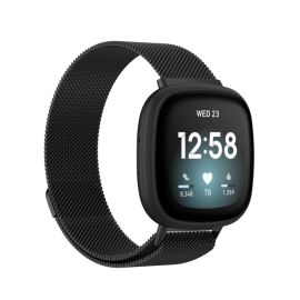 MILANESE Curea metalica pentru Fitbit Versa 4/3 neagra
