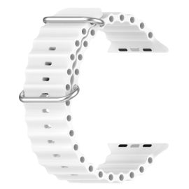 Curea OCEAN pentru Apple Watch Ultra 1 / 2 (49 mm) / 9 / 8 / 7 (45 mm) / 6 / SE / 5 / 4 (44 mm) / 3 / 2 / 1 (42 mm) alb
