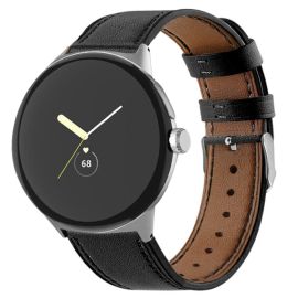 LEATHER Curea din piele pentru Google Pixel Watch / Pixel Watch 2 / Pixel Watch 3 41mm / Pixel Watch 4 41mm neagra
