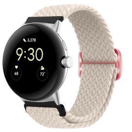 Curea din nailon împletită pentru Google Pixel Watch / Pixel Watch 2 bej