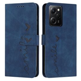 ART SMILE Husa portofel cu cablu Xiaomi Redmi Note 12 Pro 5G / Poco X5 Pro 5G albastru