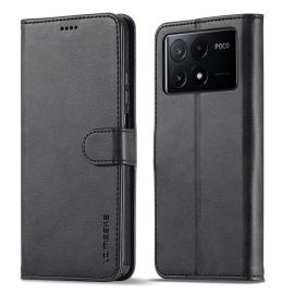 Husa portofel IMEEKE pentru Xiaomi Poco X6 Pro 5G neagra