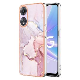 Husa de protectie IMD MARBLE pentru Oppo A58 4G ROSE GOLD