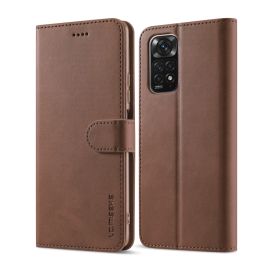 Husa portofel IMEEKE pentru Xiaomi Redmi Note 12 Pro maro inchis