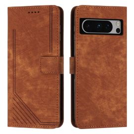 STRIPE Husă portofel cu curea Google Pixel 8 Pro maro