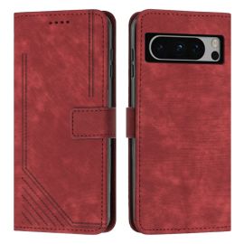 Husă portofel STRIPE cu curea Google Pixel 8 Pro roșu