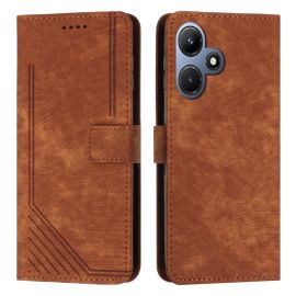 STRIPE Husă portofel cu curea Infinix Hot 30i maro