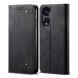 Husa portofel DENIM pentru Oppo A98 5G negru