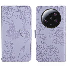 ART BLOSSOM Husa portofel pentru Xiaomi 14 Ultra violet