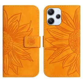 ART SUN FLOWER Husa portofel cu curea Xiaomi Redmi 12 galben