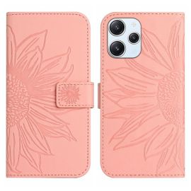 ART SUN FLOWER Husa portofel cu curea Xiaomi Redmi 12 roz deschis
