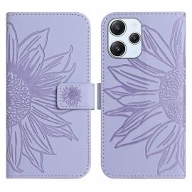 ART SUN FLOWER Husa portofel cu curea Xiaomi Redmi 12 violet