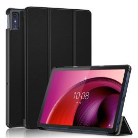 Husă LEATHER pentru Lenovo Tab M10 5G neagră