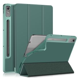 Husă LEATHER PIELE pentru Lenovo Tab P12 verde