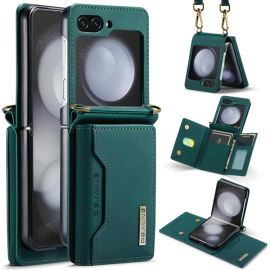 Husa portofel DG.MING 2in1 pentru Samsung Galaxy Z Flip 5 5G verde