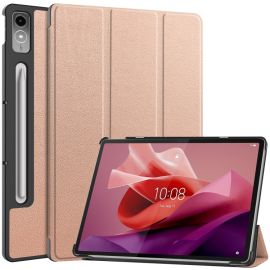 Husa Flip LEATHER PRO pentru Lenovo Tab P12 auriu roz