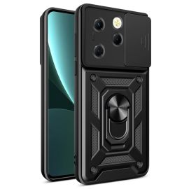 RING CAMERA Husa cu suport pentru Infinix Hot 40 / Hot 40 Pro negru