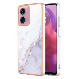 IMD MARBLE Capac de protecție pentru Motorola Moto G04 / G24 / G24 Power WHITE