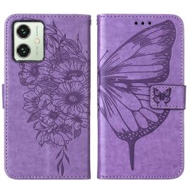 ART BUTTERFLY Husă portofel pentru Motorola Moto G54 5G / G54 5G Power Edition violet