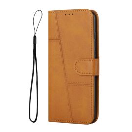 STITCHED Husă portofel pentru Infinix Hot 50 5G maro deschis